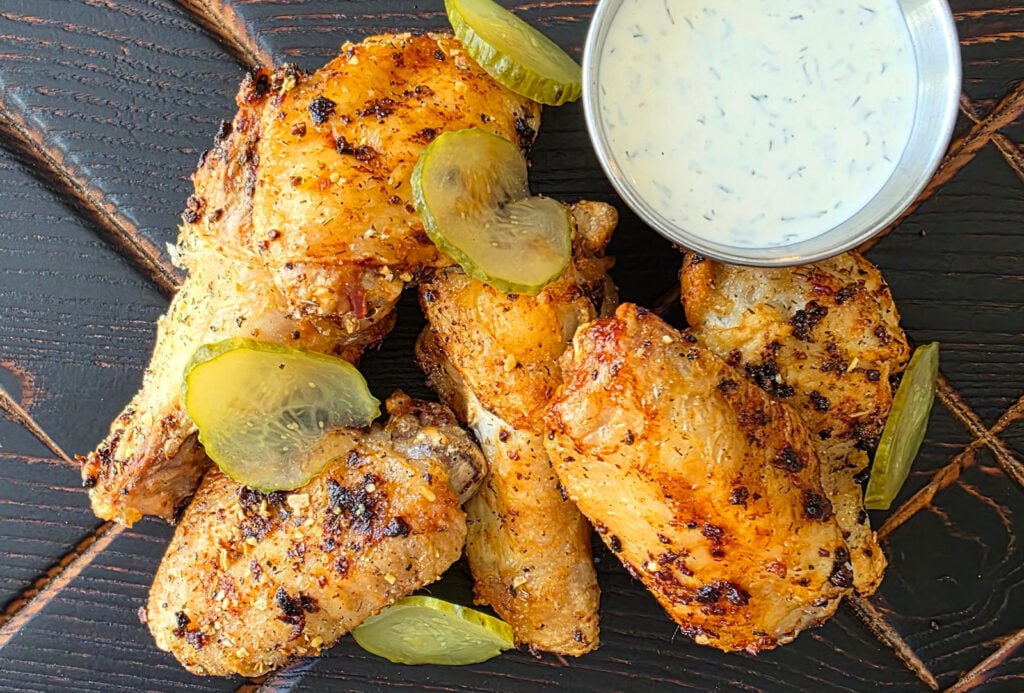 Air Fryer Dill Pickle Dry Wings