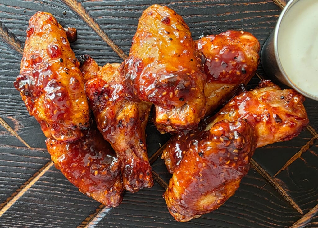 Bronco Bob’s Roasted Raspberry Chipotle Wings